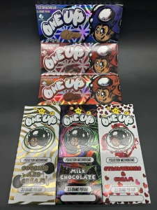 One Up mushroom chocolate bar